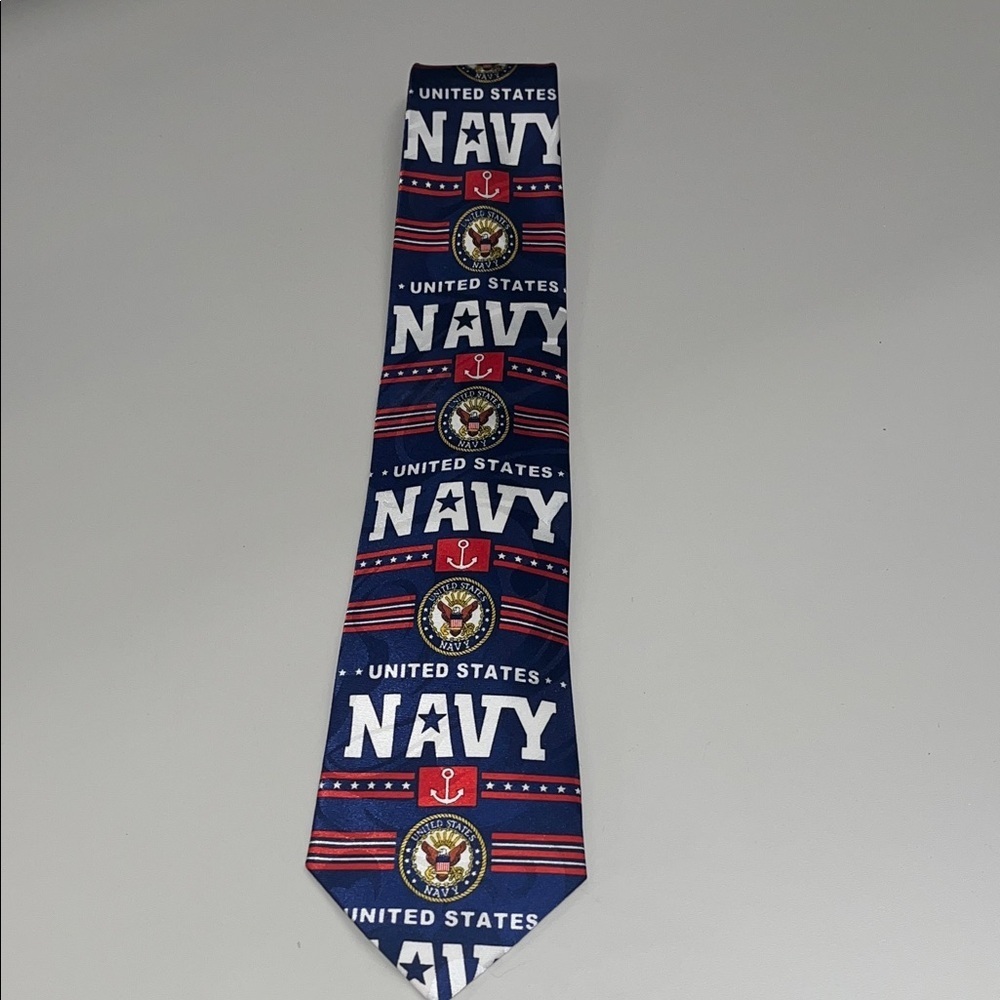 Steven Harris United States Navy Patterned Men's Tie in Navy Blue
